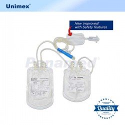 Unimex Blood Bag  with Needle Cover and Sampling Bag